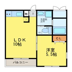 富田小学校前 徒歩3分 1階の物件間取画像